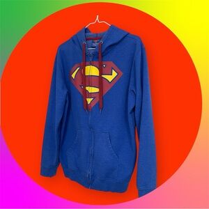 DC Comics Superman Blue Zip-Up Hoodie
Sz Medium